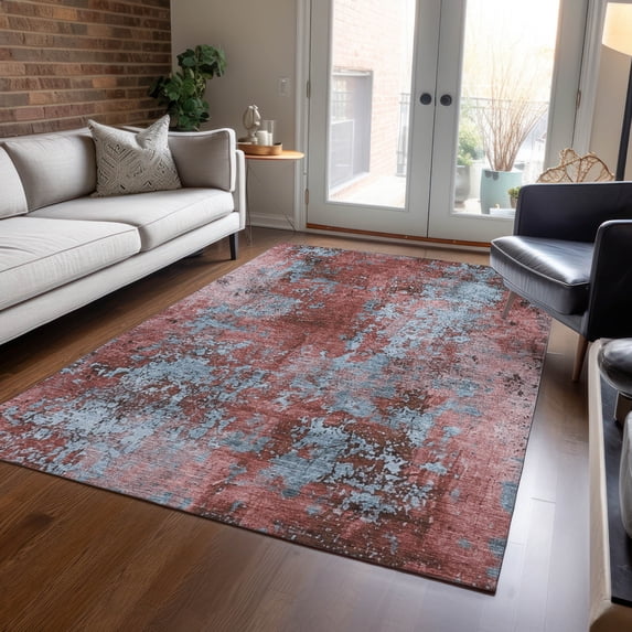 Addison Rugs Chantille Indoor/Outdoor Transitional Modern Coral Machine Washable Rectangle Rug, 3' x 5'