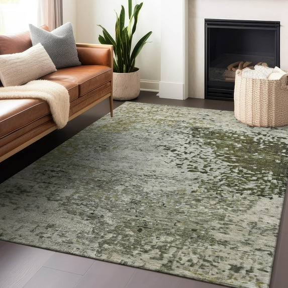 Addison Rugs Chantille Indoor/Outdoor Transitional Modern Graphite Machine Washable Rectangle Rug, 5' x 7'6"