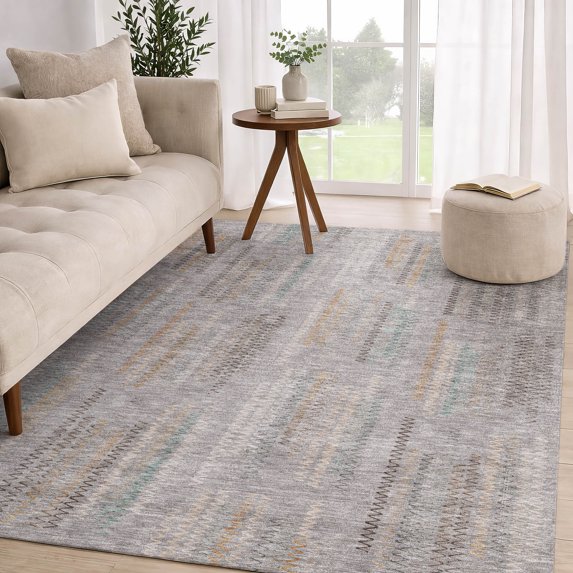 Addison Rugs Chantille Indoor/Outdoor Transitional Modern Gray Machine Washable Rectangle Rug, 3' x 5'