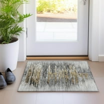 Addison Rugs Chantille Indoor/Outdoor Transitional Modern Gray Washable Rectangle Rug, 1'8" x 2'6"