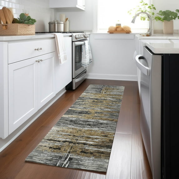 Addison Rugs Chantille Indoor/Outdoor Transitional Modern Gray Washable Runner Rug, 2'3" x 7'6"