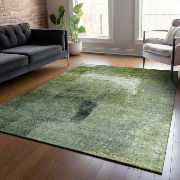 Addison Rugs Chantille Indoor/Outdoor Transitional Modern Green Washable Rectangle Rug, 10' x 14'