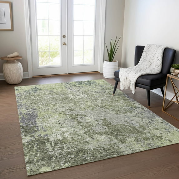 Addison Rugs Chantille Indoor/Outdoor Transitional Modern Green Washable Rectangle Rug, 10' x 14'