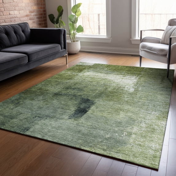 Addison Rugs Chantille Indoor/Outdoor Transitional Modern Green Washable Rectangle Rug, 5' x 7'6"