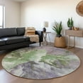 thumbnail image 1 of Addison Rugs Chantille Indoor/Outdoor Transitional Modern Green Washable Round Rug, 8' x 8', 1 of 6