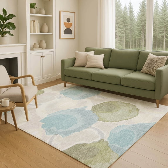 Addison Rugs Chantille Indoor/Outdoor Transitional Modern Ivory Machine Washable Rectangle Rug, 3' x 5'