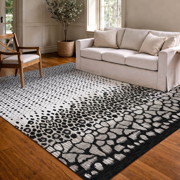Addison Rugs Chantille Indoor/Outdoor Transitional Modern Ivory Machine Washable Rectangle Rug, 8' x 10'