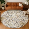 thumbnail image 1 of Addison Rugs Chantille Indoor/Outdoor Transitional Modern Ivory Machine Washable Round Rug, 8' x 8', 1 of 8