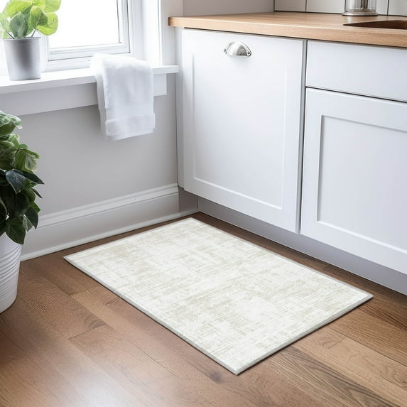 Addison Rugs Chantille Indoor/Outdoor Transitional Modern Ivory Washable Rectangle Rug, 1'8" x 2'6"