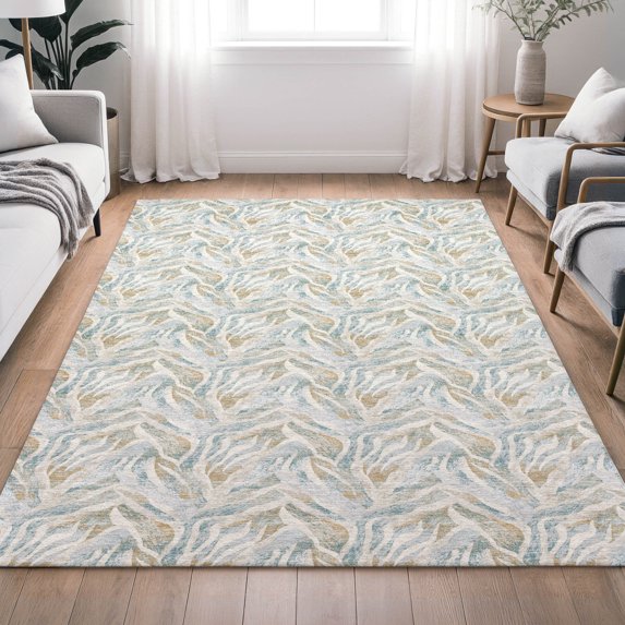 Addison Rugs Chantille Indoor/Outdoor Transitional Modern Linen Machine Washable Rectangle Rug, 3' x 5'