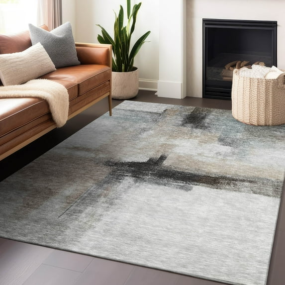 Addison Rugs Chantille Indoor/Outdoor Transitional Modern Mocha Washable Rectangle Rug, 3' x 5'