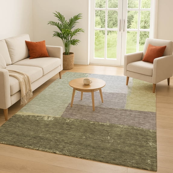 Addison Rugs Chantille Indoor/Outdoor Transitional Modern Olive Machine Washable Rectangle Rug, 10' x 14'