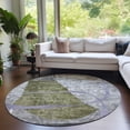 thumbnail image 1 of Addison Rugs Chantille Indoor/Outdoor Transitional Modern Olive Washable Round Rug, 8' x 8', 1 of 6