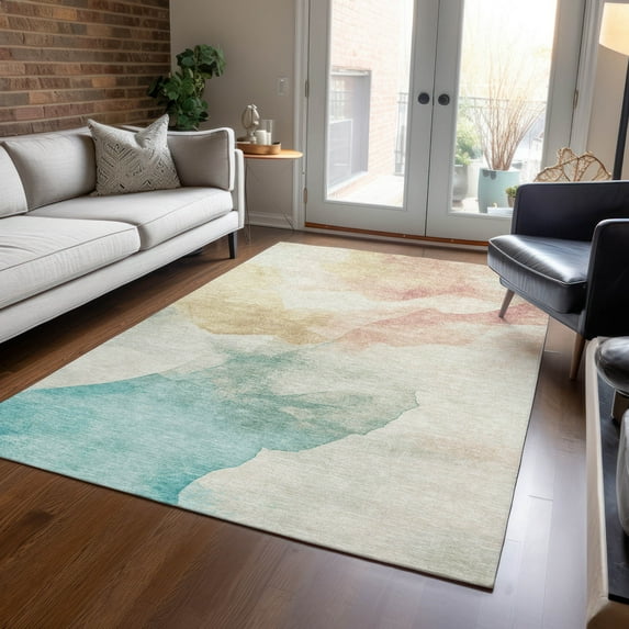 Addison Rugs Chantille Indoor/Outdoor Transitional Modern Pearl Machine Washable Rectangle Rug, 8' x 10'