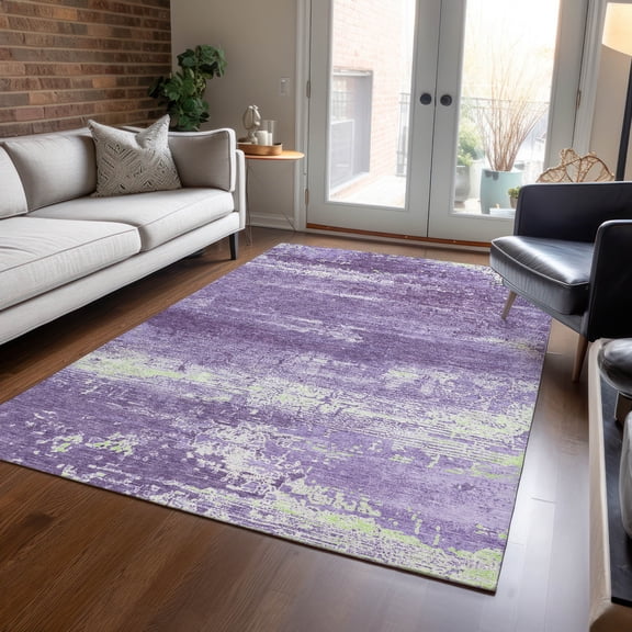 Addison Rugs Chantille Indoor/Outdoor Transitional Modern Purple Machine Washable Rectangle Rug, 10' x 14'