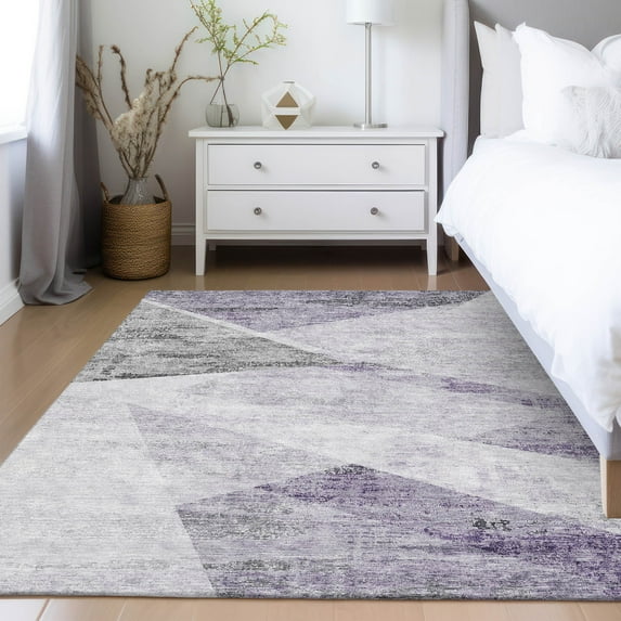 Addison Rugs Chantille Indoor/Outdoor Transitional Modern Purple Washable Rectangle Rug, 10' x 14'