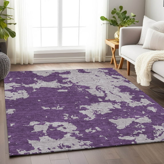 Addison Rugs Chantille Indoor/Outdoor Transitional Modern Purple Washable Rectangle Rug, 8' x 10'