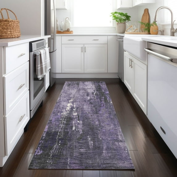 Addison Rugs Chantille Indoor/Outdoor Transitional Modern Purple Washable Runner Rug, 2'3" x 7'6"