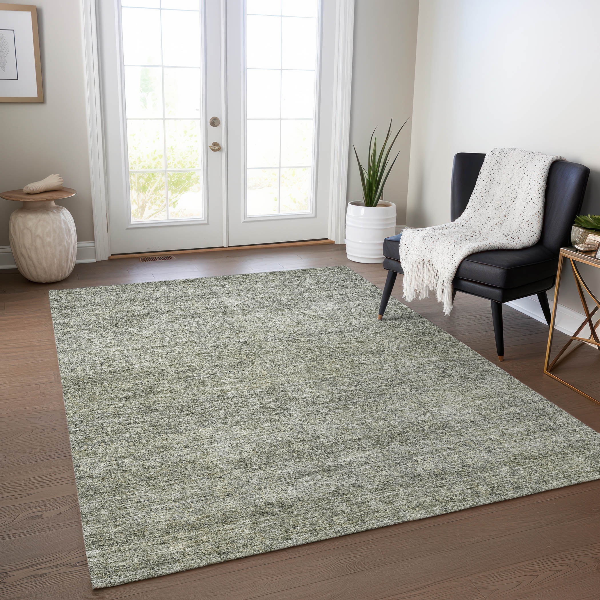 Addison Rugs Chantille Indoor/Outdoor Transitional Modern Sage Washable ...