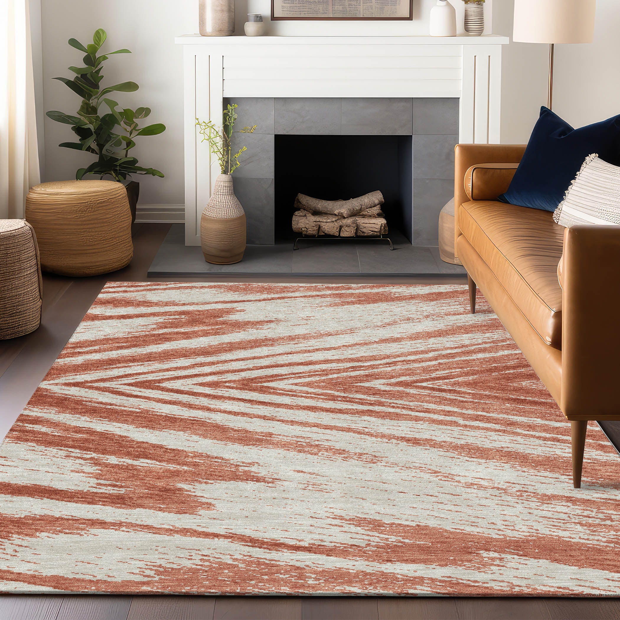 Salmon Color Rug Addison Rugs Chantille Indoor/Outdoor Transitional Modern Salmon ...