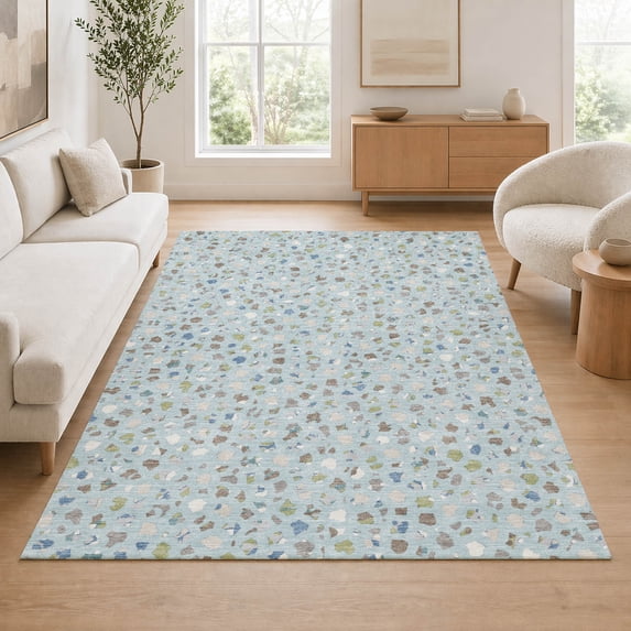 Addison Rugs Chantille Indoor/Outdoor Transitional Modern Sky Machine Washable Rectangle Rug, 9' x 12'