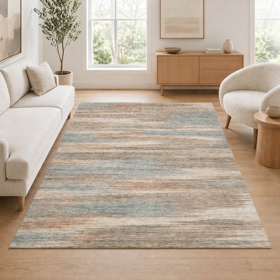 Addison Rugs Chantille Indoor/Outdoor Transitional Modern Taupe Machine Washable Rectangle Rug, 8' x 10'