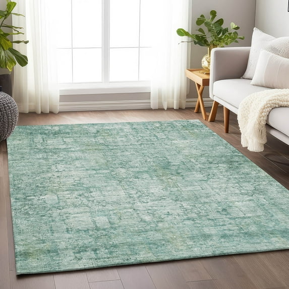 Addison Rugs Chantille Indoor/Outdoor Transitional Modern Teal Machine Washable Rectangle Rug, 3' x 5'