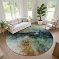 thumbnail image 1 of Addison Rugs Chantille Indoor/Outdoor Transitional Modern Teal Machine Washable Round Rug, 8' x 8', 1 of 7