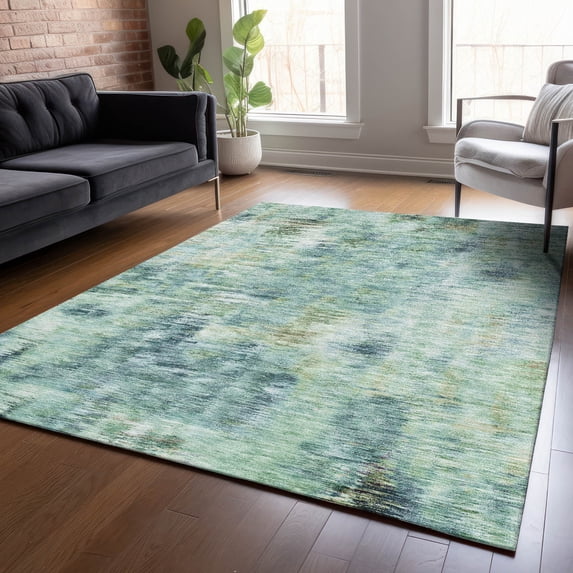 Addison Rugs Chantille Indoor/Outdoor Transitional Modern Teal Washable Rectangle Rug, 10' x 14'