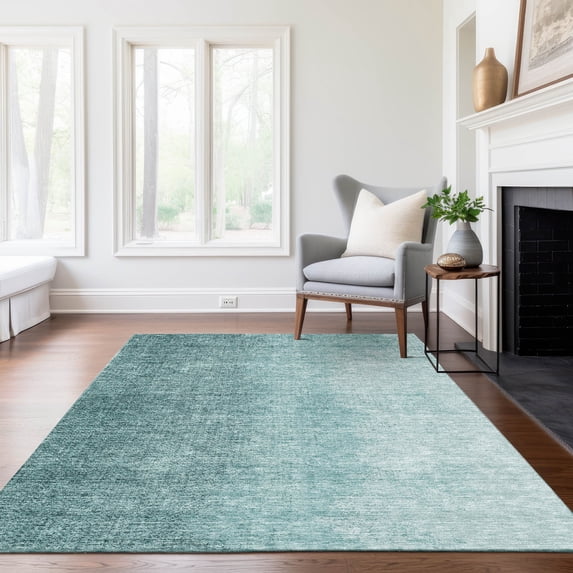 Addison Rugs Chantille Indoor/Outdoor Transitional Modern Teal Washable Rectangle Rug, 3' x 5'