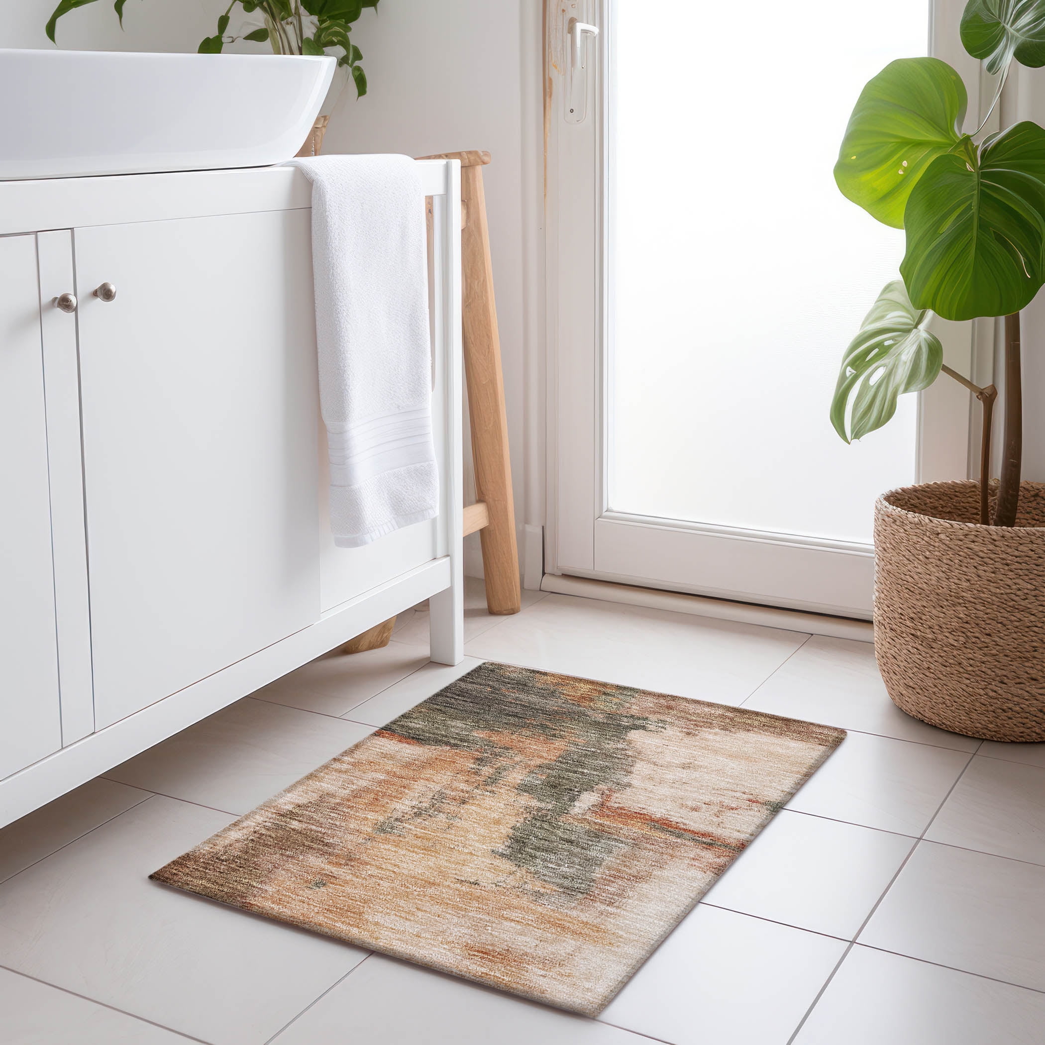 Addison Rugs Chantille Indoor/Outdoor Transitional Modern Terracotta Washable Rectangle Rug, 1'8" x 2'6"