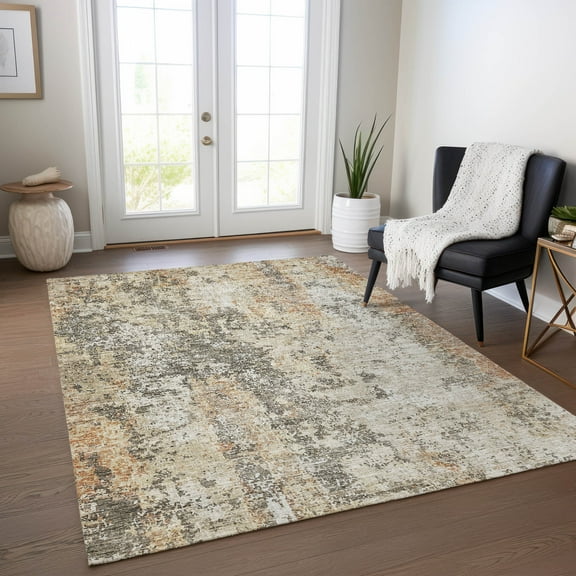Addison Rugs Chantille Indoor/Outdoor Transitional Modern Terracotta Washable Rectangle Rug, 10' x 14'