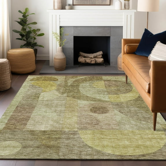 Addison Rugs Chantille Indoor/Outdoor Transitional Modern Wheat Washable Rectangle Rug, 5' x 7'6"