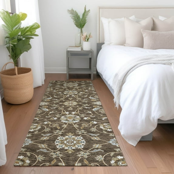 Addison Rugs Chantille Indoor/Outdoor Transitional Moroccan Chocolate Washable Runner Rug, 2'3" x 7'6"