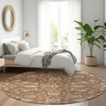 thumbnail image 1 of Addison Rugs Chantille Indoor/Outdoor Transitional Moroccan Paprika Washable Round Rug, 8' x 8', 1 of 6