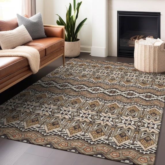Addison Rugs Chantille Indoor/Outdoor Transitional Moroccan Taupe Washable Rectangle Rug, 10' x 14'