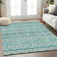 thumbnail image 1 of Addison Rugs Chantille Indoor/Outdoor Transitional Moroccan Teal Washable Rectangle Rug, 8' x 10', 1 of 6