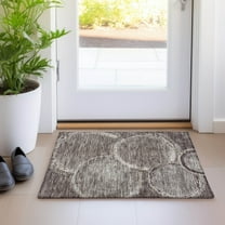 Addison Rugs Chantille Indoor/Outdoor Transitional Nature Chocolate Washable Rectangle Rug, 1'8" x 2'6"