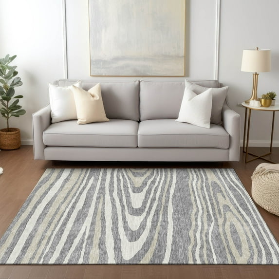 Addison Rugs Chantille Indoor/Outdoor Transitional Nature Gray Washable Rectangle Rug, 3' x 5'