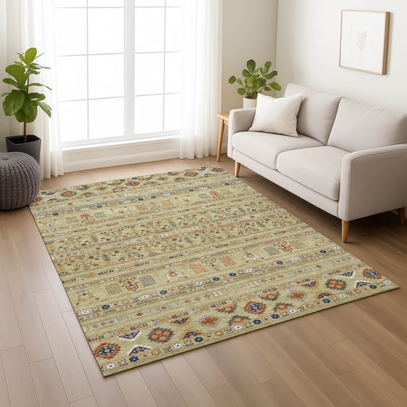 Addison Rugs Chantille Indoor/Outdoor Transitional Navajo Aloe Machine Washable Rectangle Rug, 10' x 14'