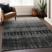 Addison Rugs Chantille Indoor/Outdoor Transitional Ombre Black Washable Rectangle Rug, 10' x 14'