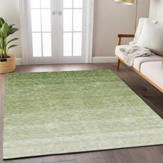 Addison Rugs Chantille Indoor/Outdoor Transitional Ombre Green Washable Rectangle Rug, 5' x 7'6"