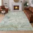 thumbnail image 1 of Addison Rugs Chantille Indoor/Outdoor Transitional Paisley Aqua Machine Washable Rectangle Rug, 9' x 12', 1 of 8