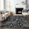 thumbnail image 1 of Addison Rugs Chantille Indoor/Outdoor Transitional Paisley Black Washable Rectangle Rug, 3' x 5', 1 of 6