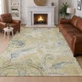thumbnail image 1 of Addison Rugs Chantille Indoor/Outdoor Transitional Paisley Wheat Machine Washable Rectangle Rug, 10' x 14', 1 of 8