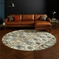 thumbnail image 1 of Addison Rugs Chantille Indoor/Outdoor Transitional Patchwork Basil Machine Washable Round Rug, 8' x 8', 1 of 8