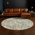 thumbnail image 1 of Addison Rugs Chantille Indoor/Outdoor Transitional Patchwork Celery Machine Washable Round Rug, 8' x 8', 1 of 8
