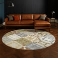 thumbnail image 1 of Addison Rugs Chantille Indoor/Outdoor Transitional Patchwork Gray Machine Washable Round Rug, 8' x 8', 1 of 8
