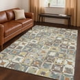 thumbnail image 1 of Addison Rugs Chantille Indoor/Outdoor Transitional Patchwork Ivory Machine Washable Rectangle Rug, 3' x 5', 1 of 8