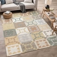 thumbnail image 1 of Addison Rugs Chantille Indoor/Outdoor Transitional Patchwork Ivory Machine Washable Rectangle Rug, 9' x 12', 1 of 8